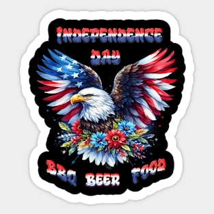 Majestic Eagle Blossoms Sticker